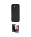 ieg™ iPhone 16 Kılıf Yankı Yansıma Özel Seri - Siyah 3D Antistatik Mat Seramik Nano Ekran Koruyucu