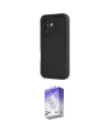 ieg™ iPhone 16 Kılıf Yankı Yansıma Özel Seri - Siyah Bilvis 5in1 3D Magic Cam Ekran Koruyucu
