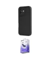 ieg™ iPhone 16 Kılıf Yankı Yansıma Özel Seri - Siyah Bilvis 5in1 5D Magic Hayalet Cam Ekran Koruyucu