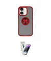 ieg™ iPhone 16 Kılıf Yörünge Çizgi - Şeffaf Pasifik Cam Ekran Koruyucu