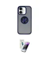 ieg™ iPhone 16 Kılıf Yörünge Çizgi - Şeffaf Pasifik Cam Ekran Koruyucu