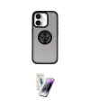 ieg™ iPhone 16 Kılıf Yörünge Çizgi - Şeffaf Pasifik Cam Ekran Koruyucu