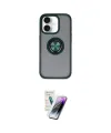 ieg™ iPhone 16 Kılıf Yörünge Çizgi - Şeffaf Pasifik Cam Ekran Koruyucu