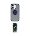 ieg™ iPhone 16 Kılıf Yörünge Çizgi - Siyah 360 Mat Full Body Arka Koruyucu