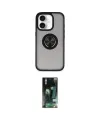 ieg™ iPhone 16 Kılıf Yörünge Çizgi - Siyah 360 Mat Full Body Arka Koruyucu