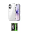 ieg™ iPhone 16 Kılıf Yörünge Form - Şeffaf 360 Full Body Arka Koruyucu