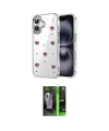 ieg™ iPhone 16 Kılıf Yörünge Form - Şeffaf 360 Full Body Arka Koruyucu