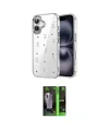 ieg™ iPhone 16 Kılıf Yörünge Form - Şeffaf 360 Full Body Arka Koruyucu