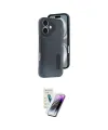ieg™ iPhone 16 Kılıf Yörünge Işık Serisi - Şeffaf Pasifik Cam Ekran Koruyucu
