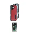 ieg™ iPhone 16 Kılıf Yörünge Işık Serisi - Siyah 360 Mat Full Body Arka Koruyucu