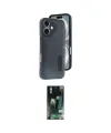 ieg™ iPhone 16 Kılıf Yörünge Işık Serisi - Siyah 360 Mat Full Body Arka Koruyucu
