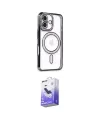 ieg™ iPhone 16 Kılıf Zirve Doku Prime - Siyah Bilvis 5in1 5D Magic Hayalet Cam Ekran Koruyucu