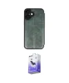 ieg™ iPhone 16 Kılıf Zirve Yansıma Serisi - Siyah Bilvis 5in1 5D Magic Hayalet Cam Ekran Koruyucu