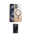 ieg™ iPhone 16 Plus Kılıf Ahenk Doku Özel Seri - Siyah 3D Antistatik Hayalet Cam Ekran Koruyucu