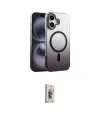 ieg™ iPhone 16 Plus Kılıf Ahenk Doku Özel Seri - Siyah Bilvis 3D Cam Ekran Koruyucu