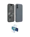 ieg™ iPhone 16 Plus Kılıf Ahenk Serisi - Siyah 3D Antistatik Cam Ekran Koruyucu