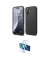 ieg™ iPhone 16 Plus Kılıf Ahenk Serisi - Siyah 3D Antistatik Cam Ekran Koruyucu