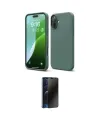 ieg™ iPhone 16 Plus Kılıf Ahenk Serisi - Siyah 3D Antistatik Hayalet Cam Ekran Koruyucu
