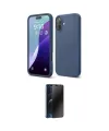 ieg™ iPhone 16 Plus Kılıf Ahenk Serisi - Siyah 3D Antistatik Hayalet Cam Ekran Koruyucu