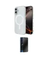 ieg™ iPhone 16 Plus Kılıf Ahenk Yansıma Prime - Siyah 3D Antistatik Hayalet Cam Ekran Koruyucu