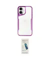 ieg™ iPhone 16 Plus Kılıf Akış Çizgi Koleksiyonu - Şeffaf Pasifik Cam Ekran Koruyucu