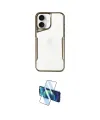 ieg™ iPhone 16 Plus Kılıf Akış Çizgi Koleksiyonu - Siyah 3D Antistatik Cam Ekran Koruyucu