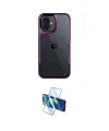 ieg™ iPhone 16 Plus Kılıf Akış Çizgi Koleksiyonu - Siyah 3D Antistatik Cam Ekran Koruyucu
