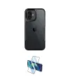 ieg™ iPhone 16 Plus Kılıf Akış Çizgi Koleksiyonu - Siyah 3D Antistatik Cam Ekran Koruyucu