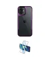 ieg™ iPhone 16 Plus Kılıf Akış Çizgi Koleksiyonu - Siyah 3D Antistatik Seramik Nano Ekran Koruyucu