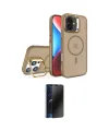 ieg™ iPhone 16 Plus Kılıf Akış Form - Siyah 3D Antistatik Hayalet Cam Ekran Koruyucu