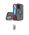 ieg™ iPhone 16 Plus Kılıf Akış Form - Siyah Bilvis 3D Cam Ekran Koruyucu