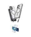 ieg™ iPhone 16 Plus Kılıf Atlas Doku Koleksiyonu - Siyah 3D Antistatik Seramik Nano Ekran Koruyucu
