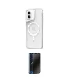 ieg™ iPhone 16 Plus Kılıf Atlas Serisi - Siyah 3D Antistatik Hayalet Cam Ekran Koruyucu