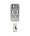 ieg™ iPhone 16 Plus Kılıf Eksen Çizgi - Şeffaf Pasifik Cam Ekran Koruyucu