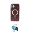 ieg™ iPhone 16 Plus Kılıf Eksen Çizgi - Siyah 3D Antistatik Cam Ekran Koruyucu