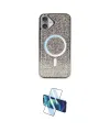 ieg™ iPhone 16 Plus Kılıf Eksen Çizgi - Siyah 3D Antistatik Seramik Nano Ekran Koruyucu
