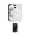 ieg™ iPhone 16 Plus Kılıf Eksen Doku Koleksiyonu - Siyah 3D Antistatik Hayalet Cam Ekran Koruyucu