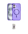 ieg™ iPhone 16 Plus Kılıf Eksen Doku Koleksiyonu - Siyah Bilvis 3D Cam Ekran Koruyucu