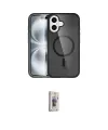 ieg™ iPhone 16 Plus Kılıf Eksen Doku Koleksiyonu - Siyah Bilvis 3D Cam Ekran Koruyucu