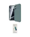 ieg™ iPhone 16 Plus Kılıf Eksen Form Prime - Şeffaf Pasifik Cam Ekran Koruyucu