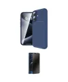 ieg™ iPhone 16 Plus Kılıf Eksen Form Prime - Siyah 3D Antistatik Hayalet Cam Ekran Koruyucu
