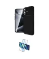 ieg™ iPhone 16 Plus Kılıf Eksen Form Prime - Siyah 3D Antistatik Seramik Nano Ekran Koruyucu