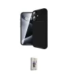 ieg™ iPhone 16 Plus Kılıf Eksen Form Prime - Siyah Bilvis 3D Cam Ekran Koruyucu