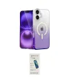 ieg™ iPhone 16 Plus Kılıf Eksen Minimal Özel Seri - Şeffaf Pasifik Cam Ekran Koruyucu