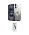 ieg™ iPhone 16 Plus Kılıf Eksen Minimal Özel Seri - Şeffaf Pasifik Cam Ekran Koruyucu