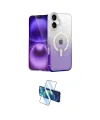ieg™ iPhone 16 Plus Kılıf Eksen Minimal Özel Seri - Siyah 3D Antistatik Cam Ekran Koruyucu