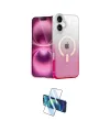 ieg™ iPhone 16 Plus Kılıf Eksen Minimal Özel Seri - Siyah 3D Antistatik Seramik Nano Ekran Koruyucu
