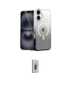 ieg™ iPhone 16 Plus Kılıf Eksen Minimal Özel Seri - Siyah Bilvis 3D Cam Ekran Koruyucu