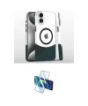 ieg™ iPhone 16 Plus Kılıf İz Asil Prime - Siyah 3D Antistatik Cam Ekran Koruyucu