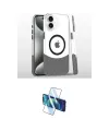 ieg™ iPhone 16 Plus Kılıf İz Asil Prime - Siyah 3D Antistatik Cam Ekran Koruyucu